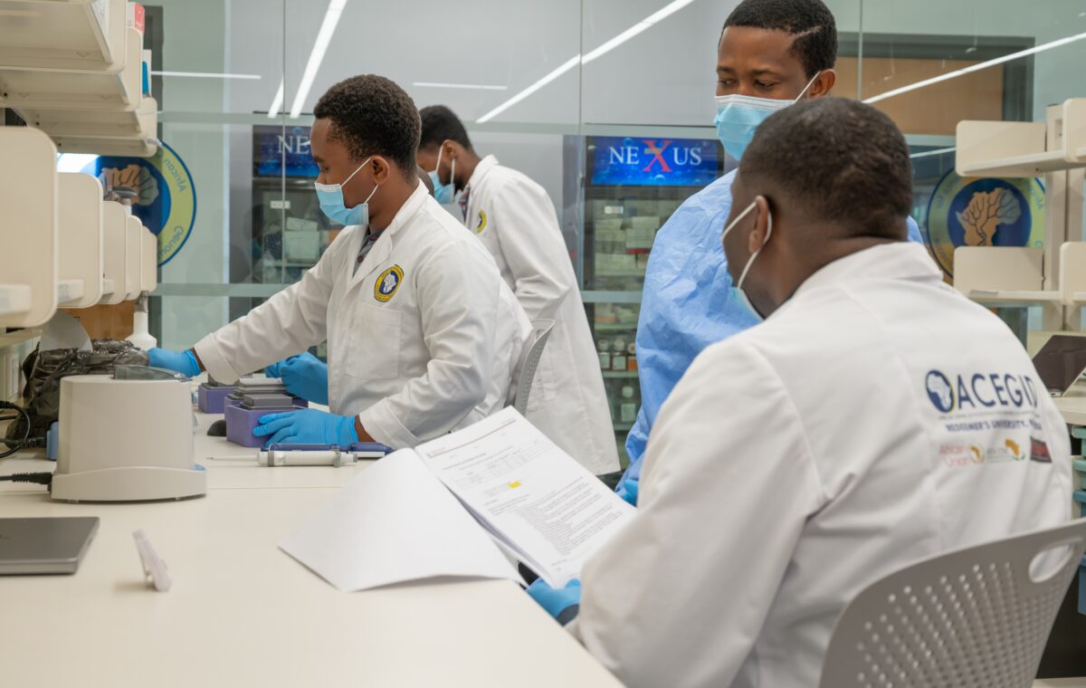 Scientists at work inside IGH’s new lab space